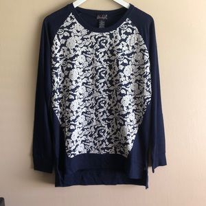 Questions by said what Sweater Navy/white  Sz L